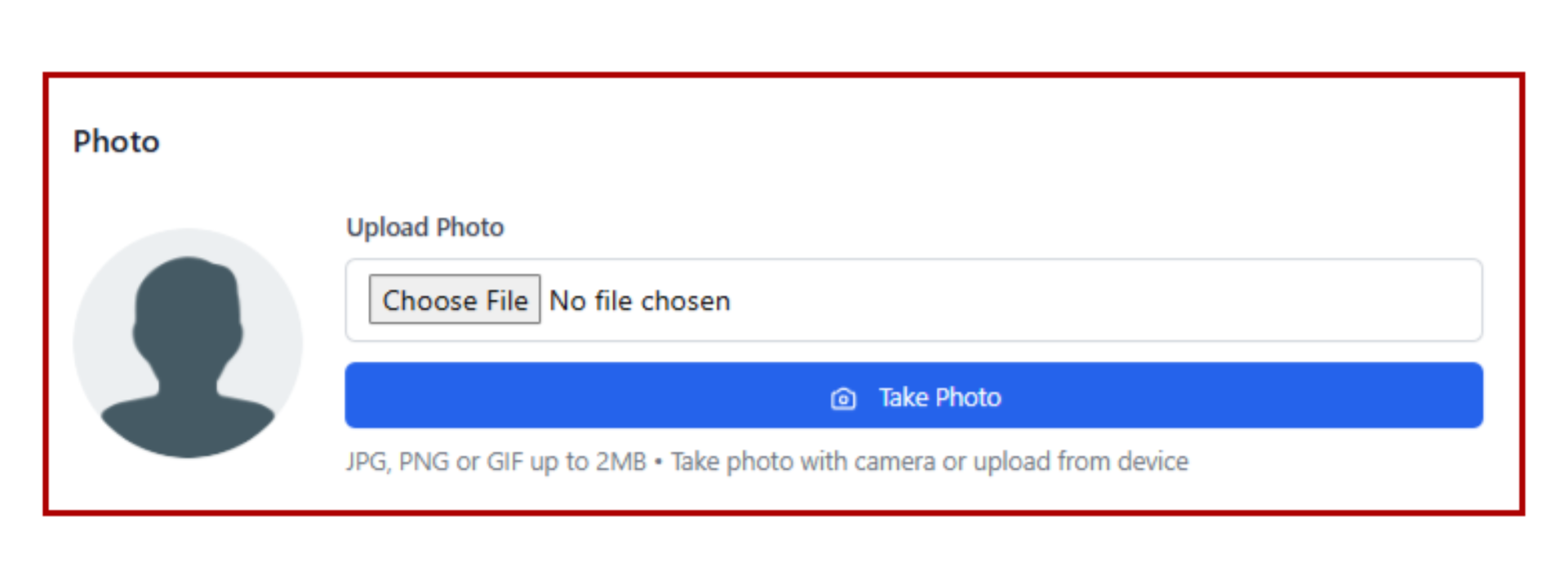 Upload Profile Picture